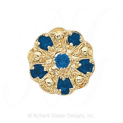 GS093 S - 14 Karat Gold Sapphire Slide 